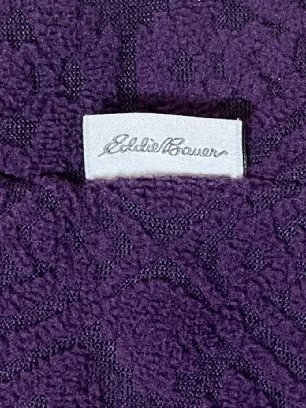EDDIE BAUER Purple Fleece 1/4 Zip Pullover - Size Large - Picture 5 of 7